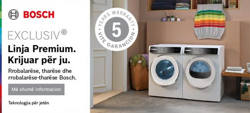 2+3 Vite garancion në Rrobalarese, Rrobalarese tharese dhe Robatharese nga brendi Bosch (16.01.2026-15.01.2027)