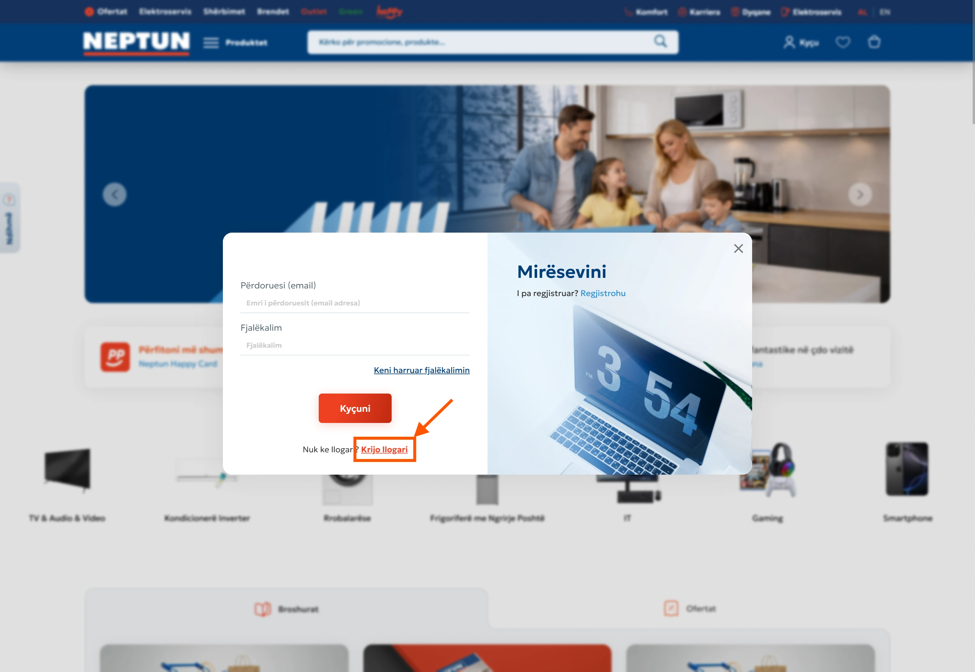 Ky&ccedil;ja n&euml; llogari