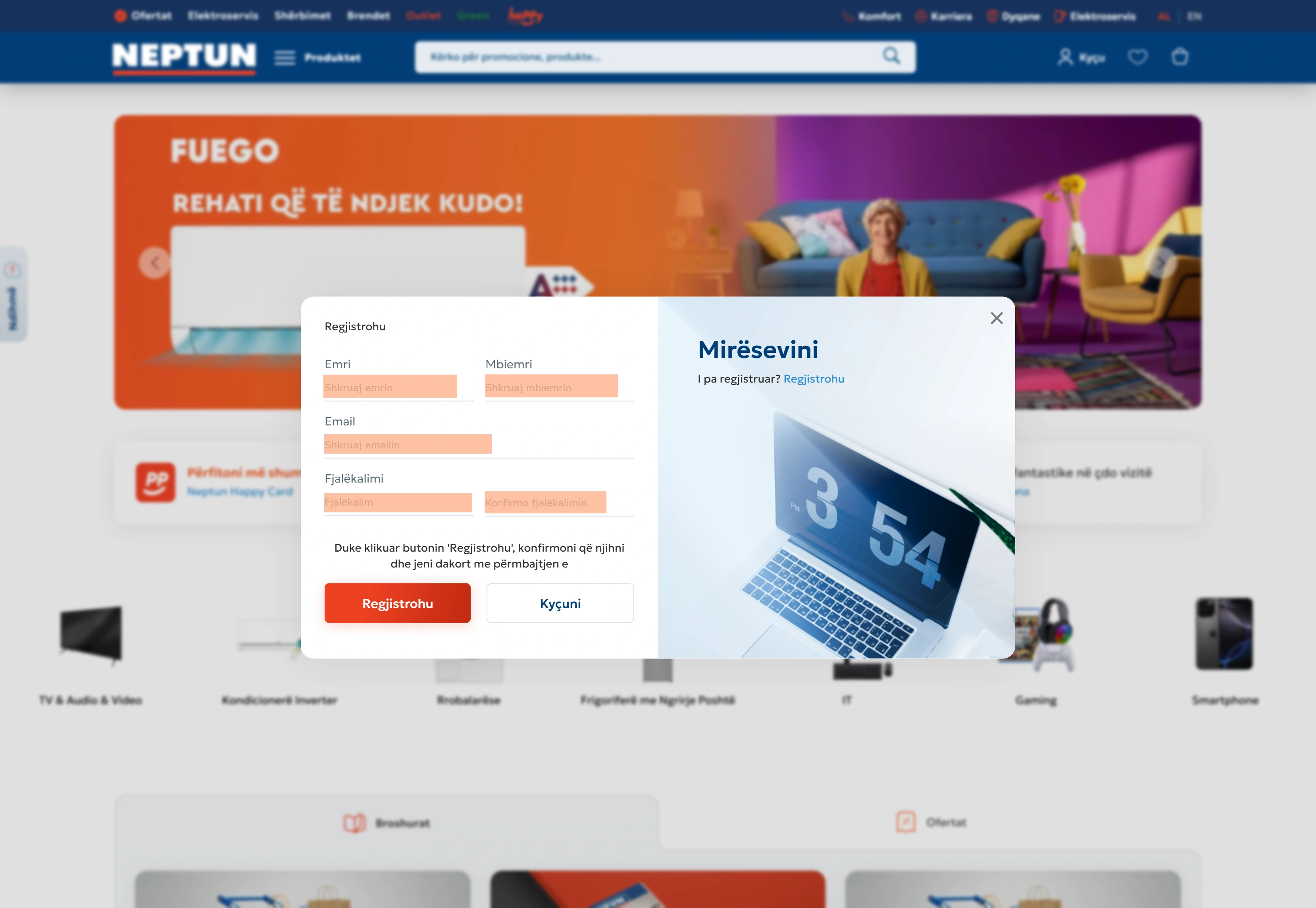 Ky&ccedil;ja n&euml; llogari